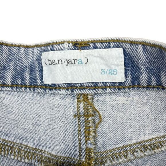 NWT BANJARA High Rise Denim Shorts Sz 3 / 25 Frayed Hem - Picture 4 of 5